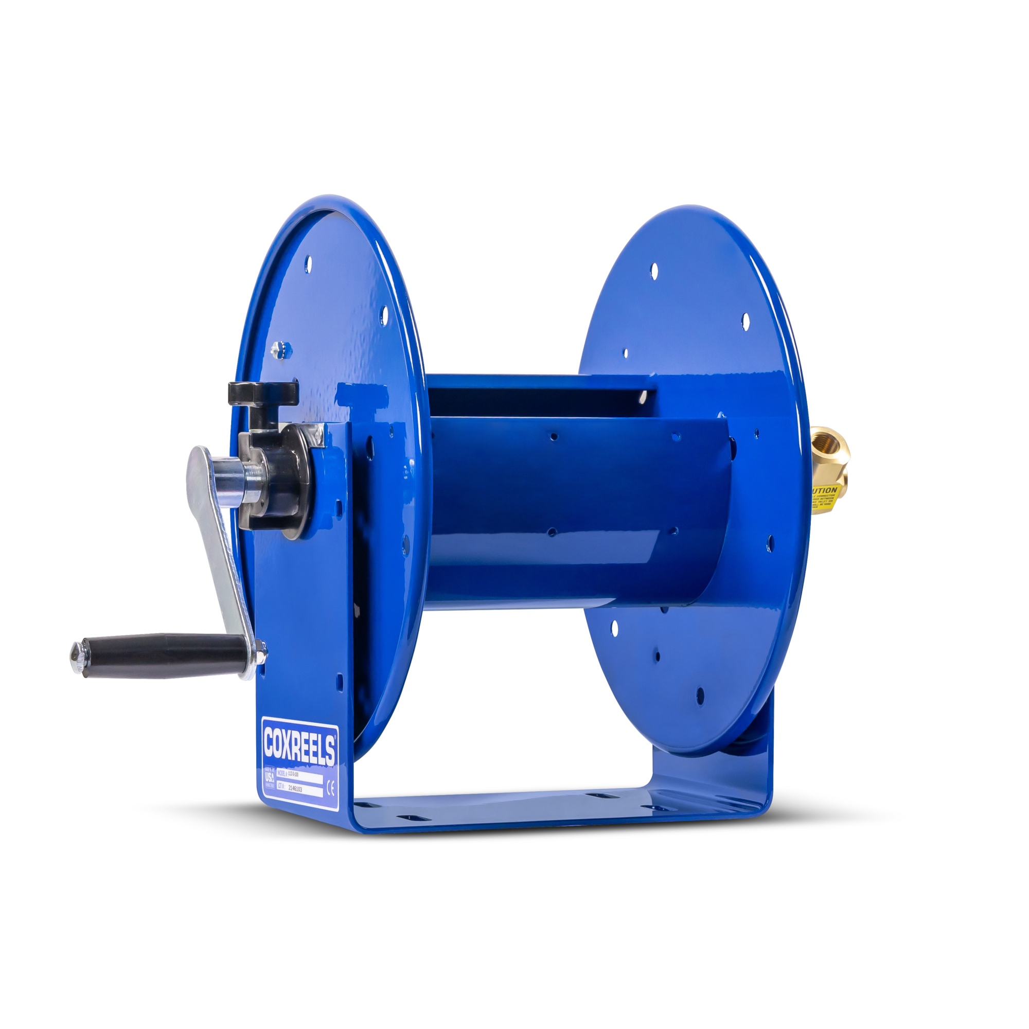 Coxreels Hand Crank Hose Reel — 3/8in. I.D., 100ft. Capacity, 4000 PSI, EPDM Seals, Model# 112-3-100-BEXX